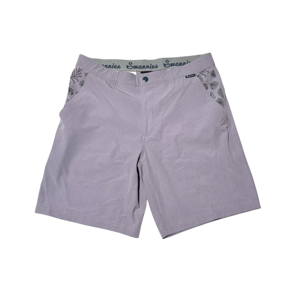 Swannies Fairway Golf Shorts Lilac Mens Size 32 Performance Moisture Wicking